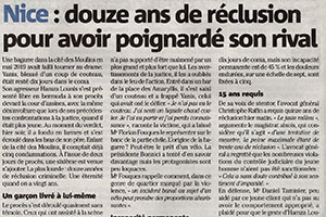 Article Nice Matin Mardi 31 Mai 2022